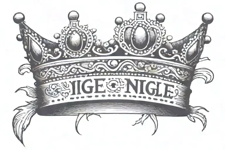 The Name Nigel Anthony With A King Crown On The Tip Of The N