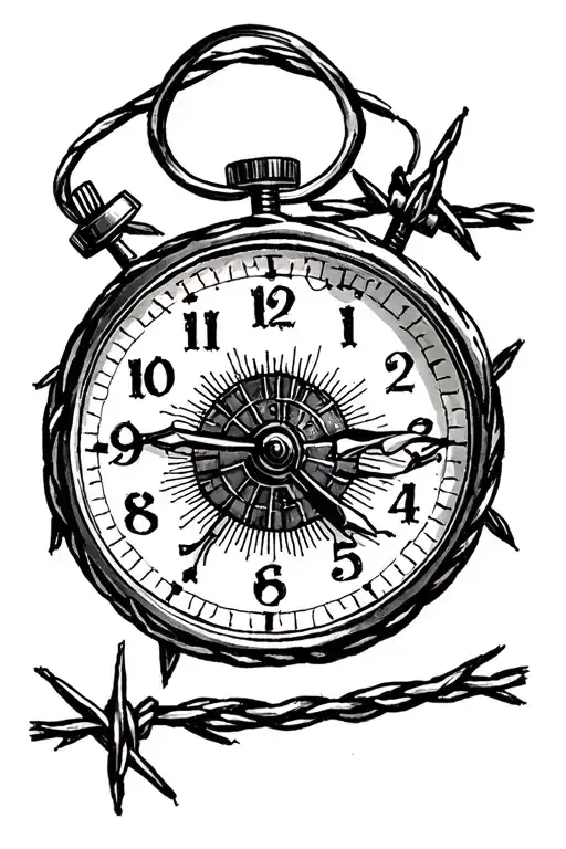 Stopwatch Barbed Wire
