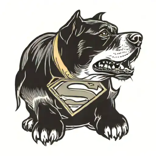 Superman Logo With Dog