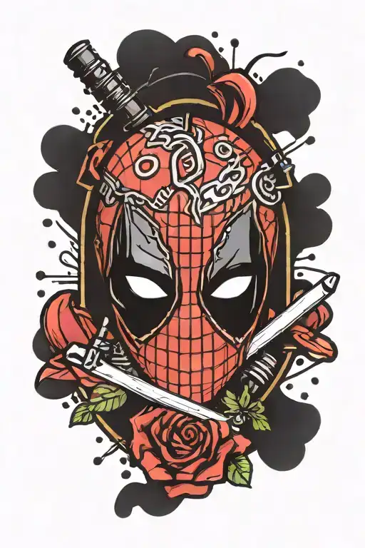 Deadpool Logo Incorporating Elements