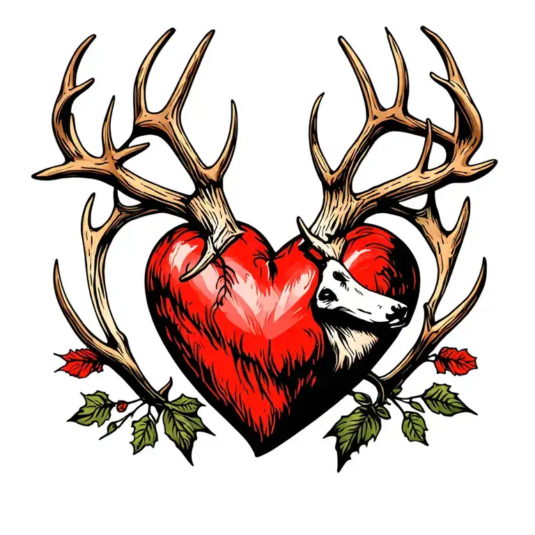 Deer Antler Heart