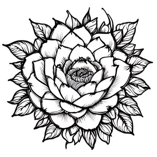Lotus And Rose Mandala Design Incorporating