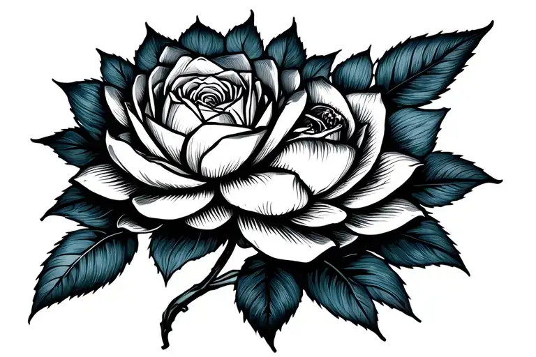 Lotus And Rose Mandala Design Featuring