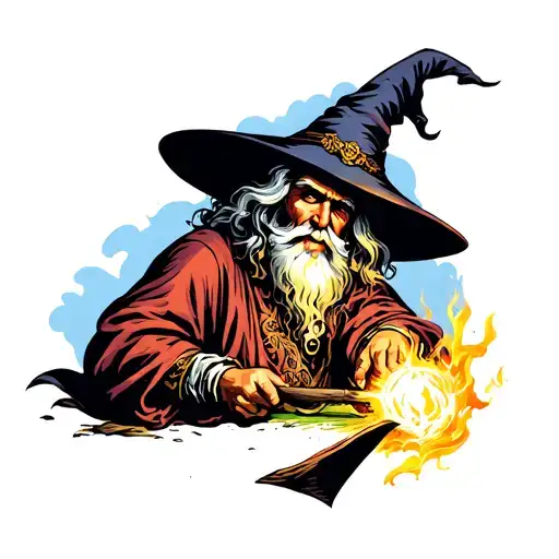 Wizard Casting A Spell