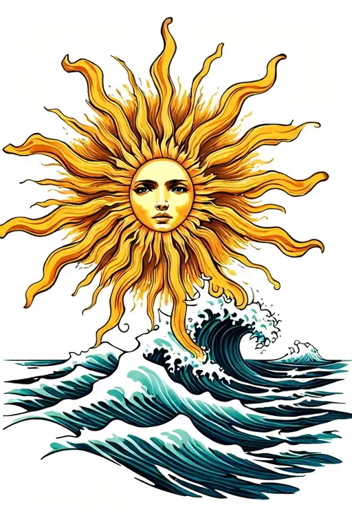 Sun And Sea Waves