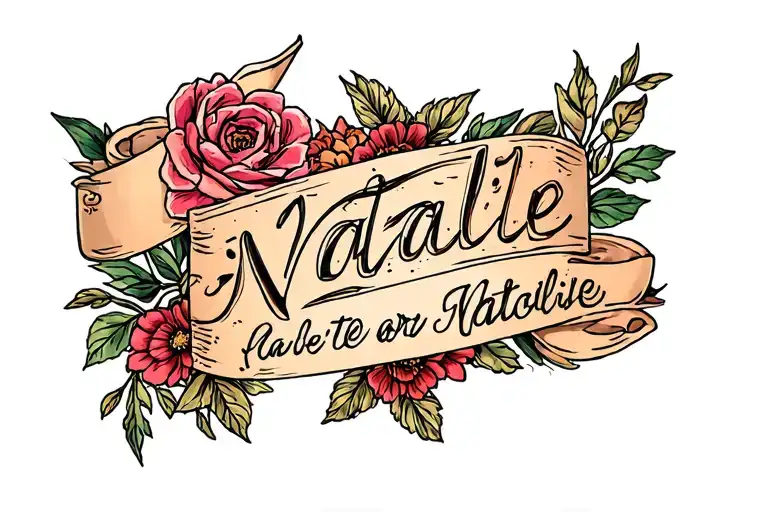 Custom Name Natalie Written Underneath