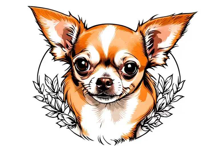 Fawn And White Chihuahua Dog