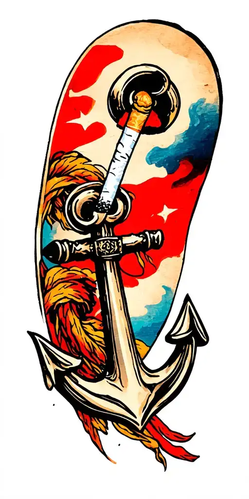Anchor And A Cigarette In