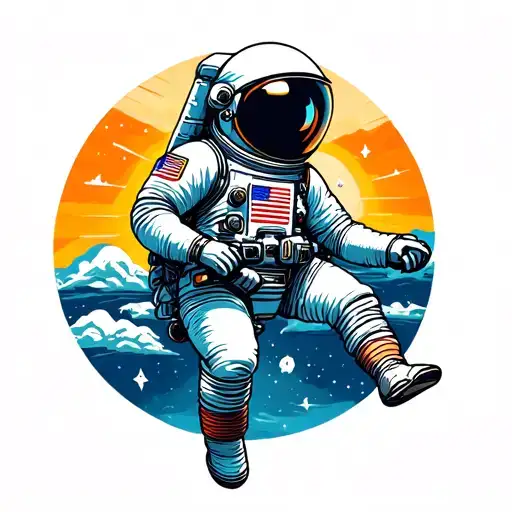 Astronaut Floating
