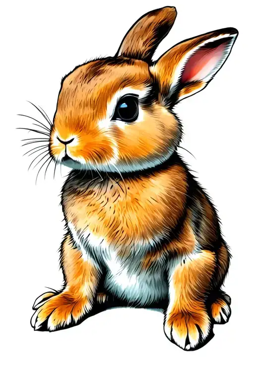 Baby Rabbit Sitting
