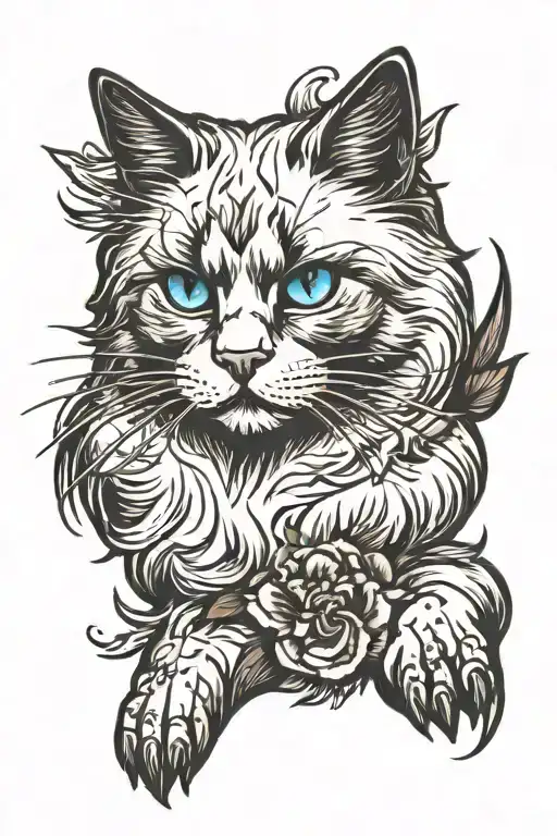 Ragdoll Cat With Claws