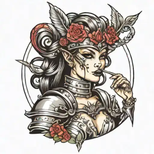 Fae Assassin Queen Dressed In Armor