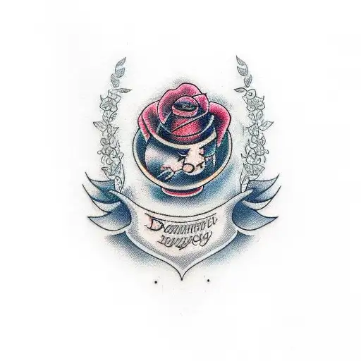 Name Of Danny Ursitti With A Rose And Fingerprints