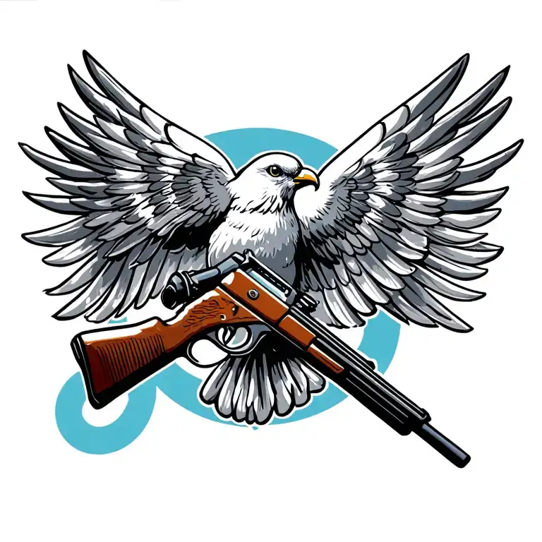 Peace Dove With A Rifle Morphing