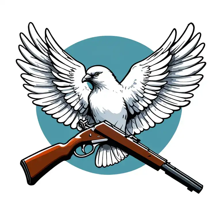 Peace Dove With A Rifle Morphing