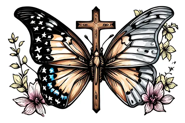 Cross And Butterfly