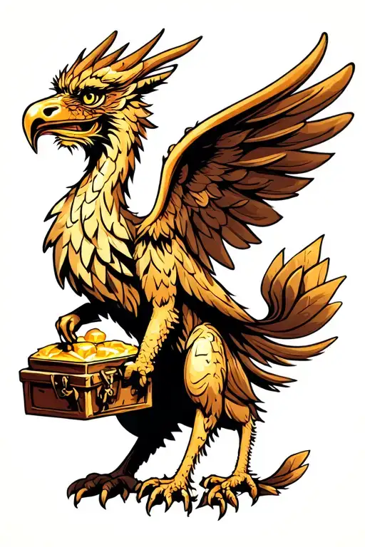 Griffin Guarding Treasure