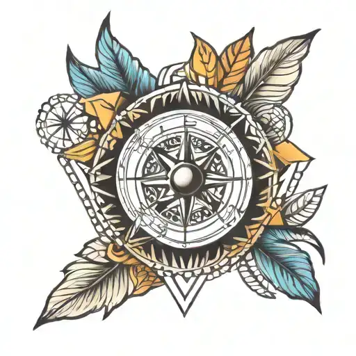 Compass Arm Band With Geometric