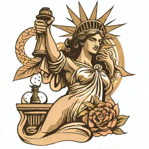 Nude Statue Of Liberty