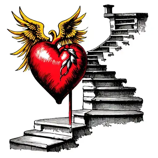 Sacred Heart With Staircase