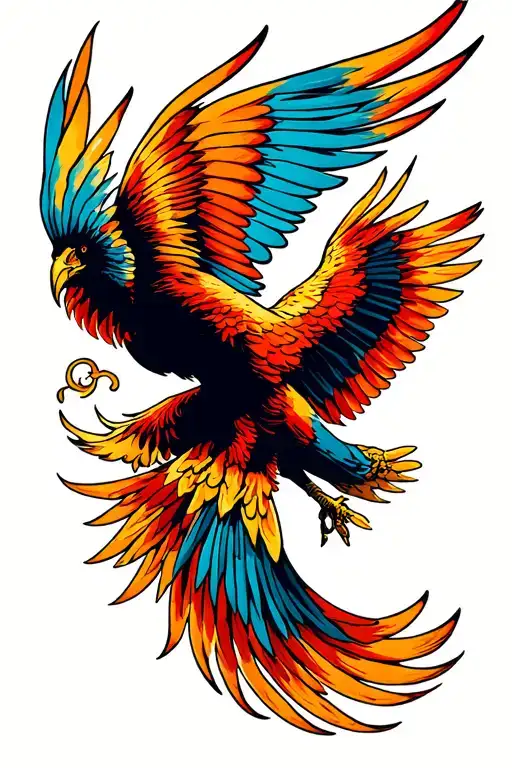 Phoenix Soaring High Resolution Image
