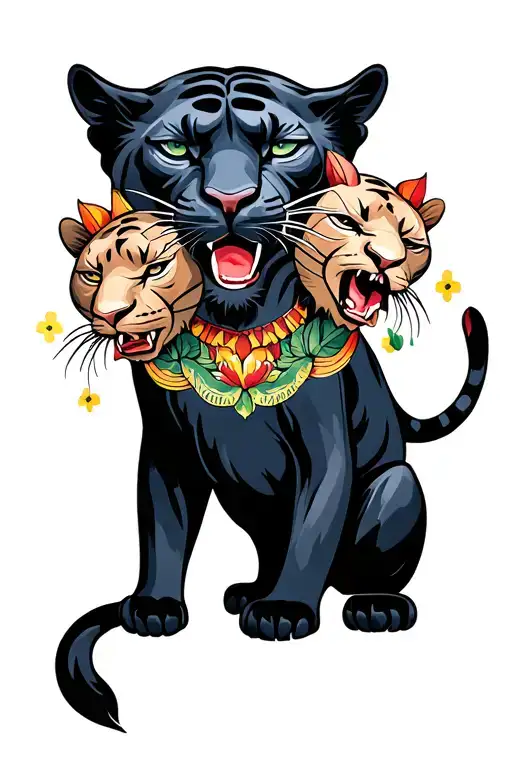 Panther With Three Heads