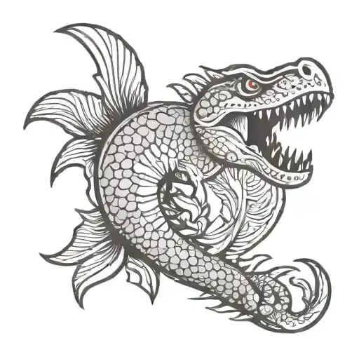 Dinosaur Mermaid Fossil