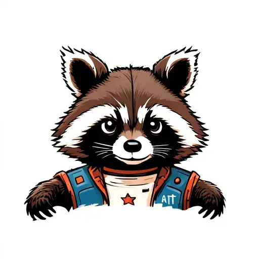 Rocket Raccoon In Space