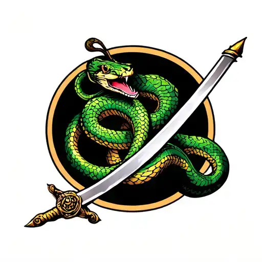 Snake With Sword