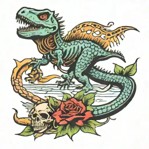 T-rex Mermaid Skelleton