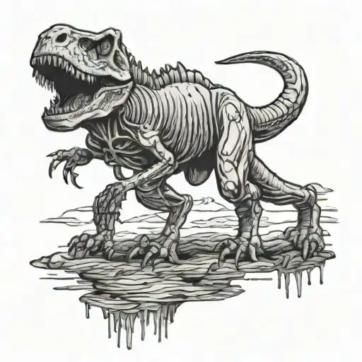 T-rex Fossil With No Legs