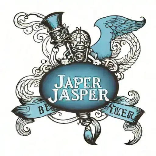 Blue Ballon With The Name Jasper Being The Cord
