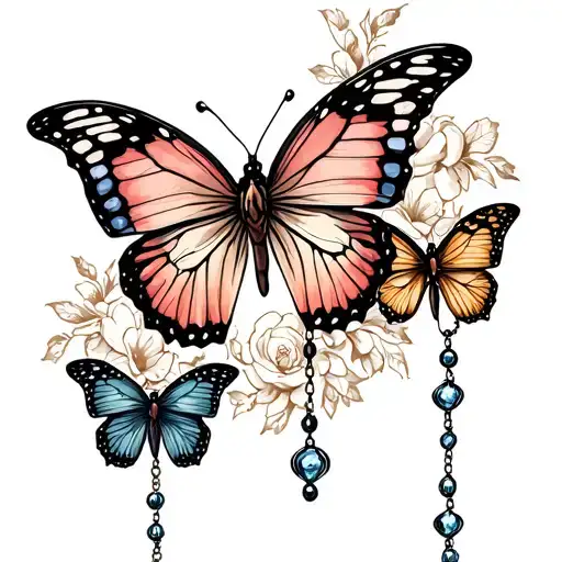 Butterflies And Rosary Beads