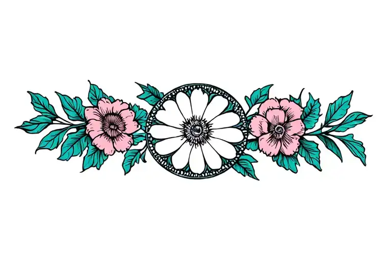 Circle Flower Border