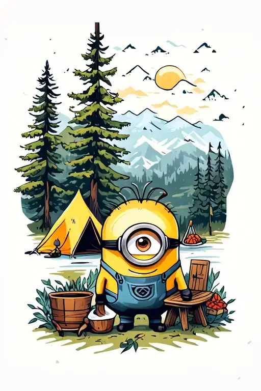 Minion Camping Scene