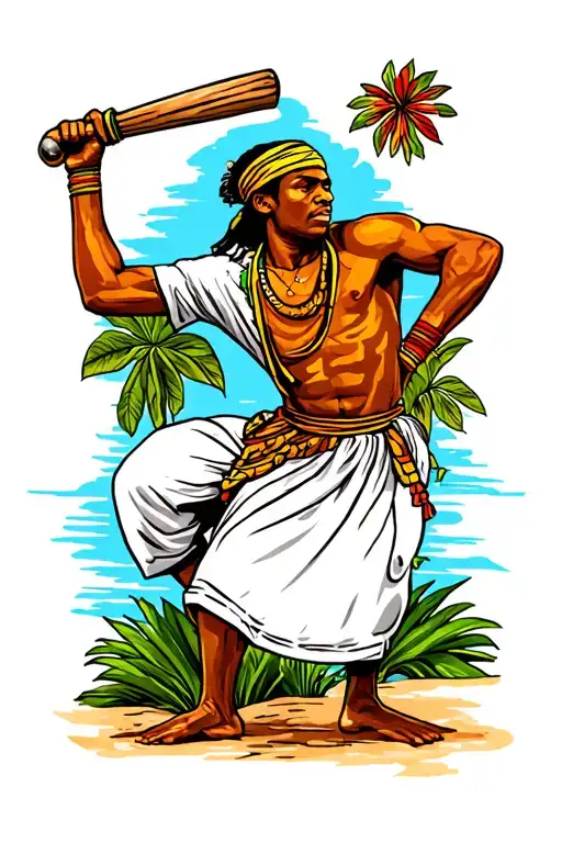 Capoeira Angola Player In Bahia