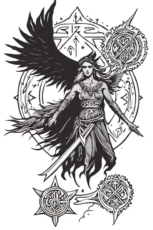 Norse Runes And Freya