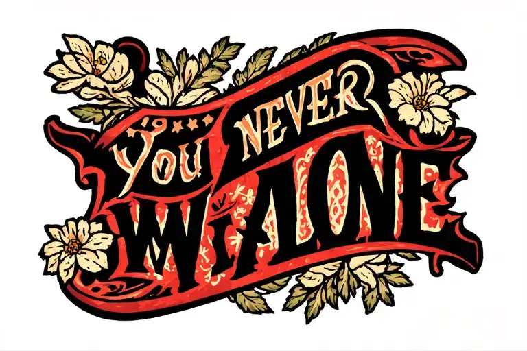 You Never Walk Alone Lettering