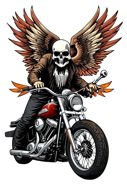 Harley Davidson And Reaper Riding