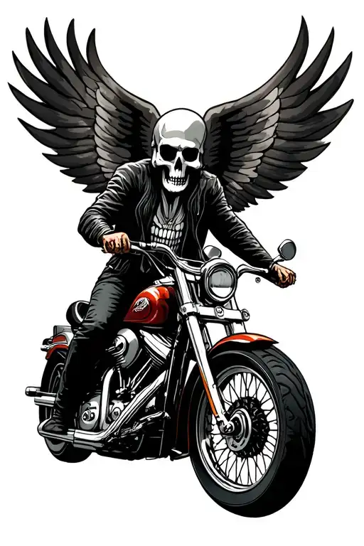 Harley Davidson And Reaper Riding