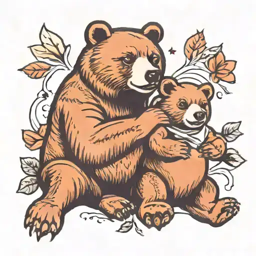 Papa Bear And Baby Bear