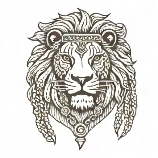 Lion King With Gold Chains And