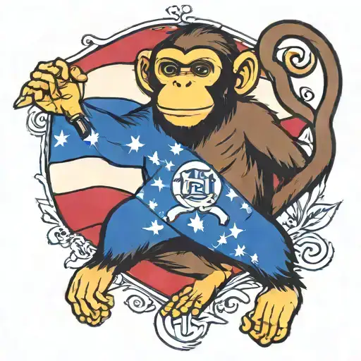 Monkey Dominican Republic Flag Incorporated