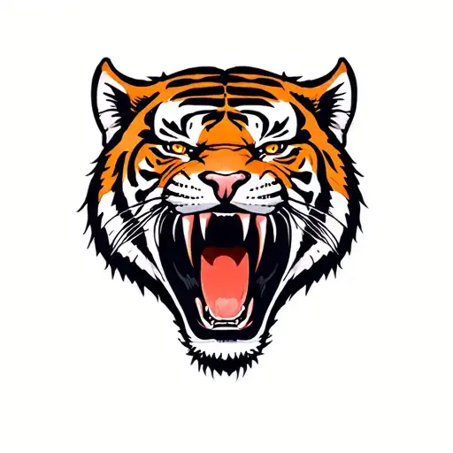 Roaring Tiger Head
