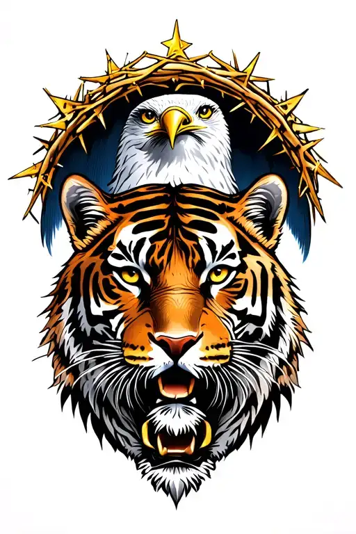 Crown Of Thorns Eagle Panther Tiger