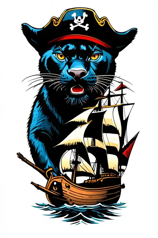 Panther And A Penguin And Pirate Ship And Iron Worker