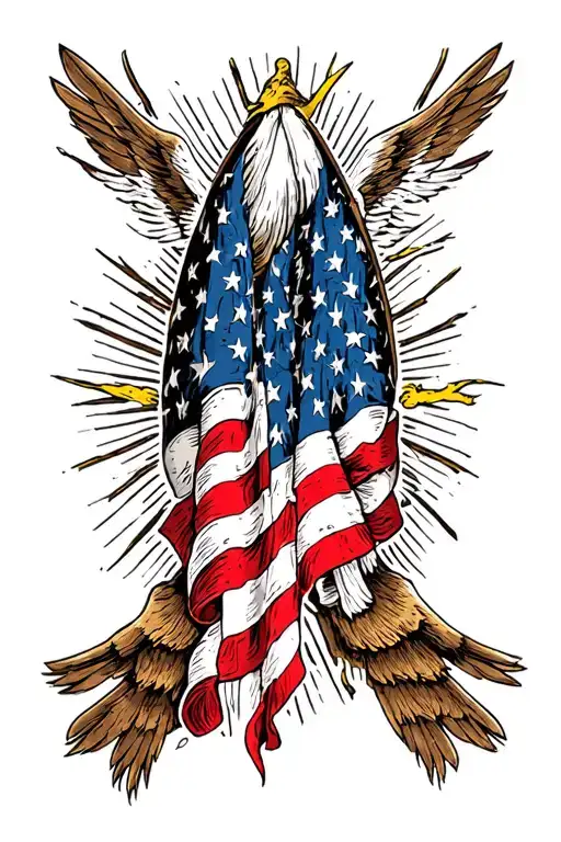 Us Flag Battle Worn
