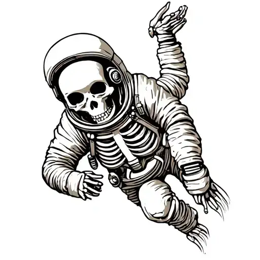 Skeleton In Astronaut Suit