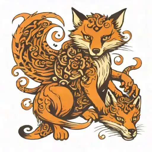 Fox With Dragon Wrapping