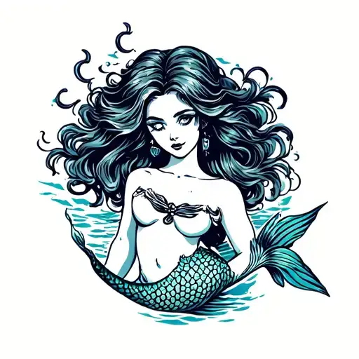 A Mermaid Sailor Jerry Style